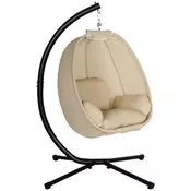 Homestar Viseča jajčasta stol 125x95x170 cm kaki