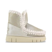 Mou za ženske. MU.FW531002B Usnjeni gležnjarji Eskimo 18 odbitek srebrna, zlata (40), Zlato, Silver, 5 do 8 cm, Priložnostno