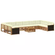Setovi sofa s jastukom 11 pcs Cvrsto drvo akacije