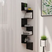 Vidaxl Stenska kotna polica 19x19x123 cm iverna plošča