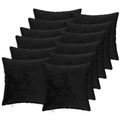 vidaXL Prevleka za blazino 12 kos HEERLEN Črna 45 x 45 cm Flanel