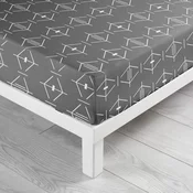 Temno siva napenjalna bombažna rjuha 90x190 cm Aristide – douceur dintérieur