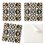 shumee Paket PVC ploščic z vzorcem za dnevno sobo, samolepilne, geometrijski vzorec z motivi 20x20x20 cm