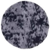 Vidaxl Visoka košata preproga NAVARRA temno siva 100x100 cm poliester