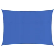 Vidaxl Senčno jadro 160 g/m2 modro 2x4,5 m HDPE
