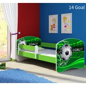 Djecji krevet ACMA s motivom, bocna zelena 180x80 cm 14 Goal