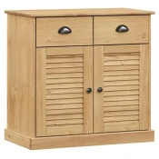 Vidaxl Komoda s predali VIGO 78x40x75 cm trdna borovina