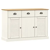 Vidaxl Komoda s predali VIGO 113x40x75 cm trdna borovina
