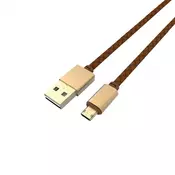 LDNIO LS25 kabl za punjač USB A (muški) na micro USB (muški) 1m zlatni