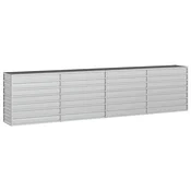 Vidaxl Visoka greda 320x40x77 cm pocinkano jeklo srebrna