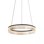 Moderna viseča svetilka črna 59cm vklj. LED 3-stopenjsko zatemnjevanje - Anello Chandelier