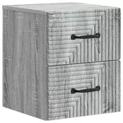 vidaXL vidaXL Stenski nočni omarici s predalom Siva Sonoma 34,5 x 33 x 40 cm, (5000209456)