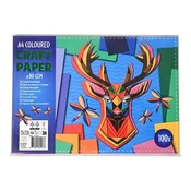 Barvni papir A4 za DIY 5 barv 100 listov 80 g/m2
