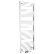Kopalniški radiator DIRECT s centralnim priključkom 600x1680 mm, bel - Bela - 600x1680 mm - Aqualine - DIRECT middle connection - 24 - Jeklo - Oblika H - Oblika H - 600 - 1680 - 9.3 - 14