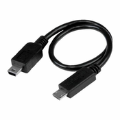 StarTech.com 8in USB OTG Cable - Micro USB to Mini USB - M/M - USB OTG Mobile Device Adapter Cable - 8 inch (UMUSBOTG8IN) - USB cable - 20.32 cm