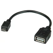 VALUE 11.99.8311 USB kabel 0,15 m USB 2.0 USB A Micro-USB B Crno