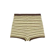 Bershka Hlače  temno rjava / svetlo rumena