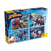 Spider-Man 2 v 1 maxi 4x48-delna sestavljanka in pobarvanka 35x25 cm - Lisciani