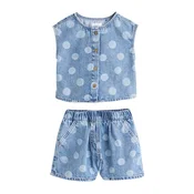 Next Komplet moder denim/svetlo modra