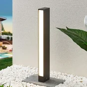Lucande Lucidna LED luč Lirka, temno siva, kovinska, 60 cm - Sodobni - temno siva, bela - Aluminij