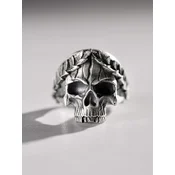 REYTEL Prstan SKULL IN A WREATH srebrna
