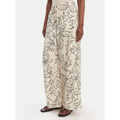 Seafolly Hlače iz tkanine Hothouse Flowers 55631-PA Bež Wide Leg