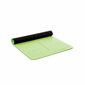 PINOFIT Podloga za vadbo joge z navigacijskimi oznakami, limeta, 180 x 66 x 0,4 cm