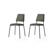 Hanah Home Set trpezarijskih stolica Lima 4553 V2, 2 komada, Tamnosivi