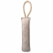 Dog Fantasy Toy Žvižgajoča palica iz usnja in jute, izdelana iz duralnega materiala, 38 cm