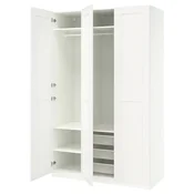 PAX/GRIMO Garderobni sestav, bela/bela, 150x60x236 cm