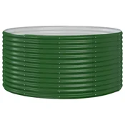 Vidaxl Dvignjena gredica zelena 140x140x68 cm pocinkano jeklo