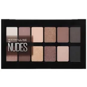 Maybelline Maybelline paleta senčil za oči THE nudes Paleta 12 senčil za oči 9,6 g