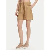 Marella Kratke hlače iz tkanine Borbona 2513141025 Bež Relaxed Fit