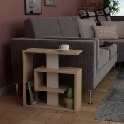 Hanah home Klub sto Saly 55x57x20cm Hrast-Beli