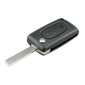 CAR 888 ACCESSORIES Kucište oklop kljuca 2 dugmeta Hu83/Ce0536 za Peugeot/Citroen crno