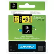 Dymo D1 6 mm x 7 m crno-žuta traka za etikete NDY0720790