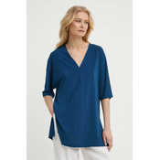 Majica Max Mara Leisure ženska, mornarsko modra barva, 2416941068600