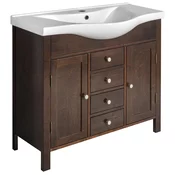AMBRA Vanity Unit 96x82x34,5cm, stained spruce - Rjava - 96x82x34,5 cm - Sapho - AMBRA - 24 - Masivni les - 960 - 820 - 345 - 14