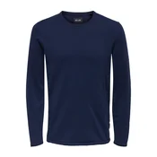 Only & Sons Pulover  temno modra / črna