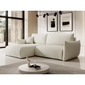 Kotna garnitura Kingston 153 (Melody 14) Svetlo rjava, Funkcija spanje, Predal, 257x170x88cm
