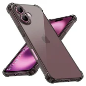TPU gel ovitek Techsuit Shockproof za iPhone 16 Plus - smoke black