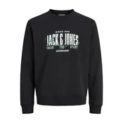 JACK & JONES Majica JJAero temno zelena/črna/bela
