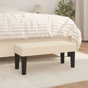 Klupa krem 70 x 30 x 30 cm od tkanine