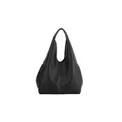 Vrečasta torbica LS COLLECTION Andrea Massi - črna, hobo