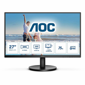 68.6cm/27““ (2560x1440) AOC Q27B3MA 16:9 4ms HDMI DisplayPort VESA Speaker QHD Black