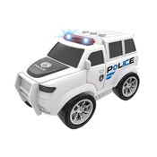 Policijski auto na zamašnjak s efektima bijeli 22,5 cm