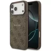 Ovitek Guess 4G Ring Classic Logo MagSafe za iPhone 17 Pro - brown