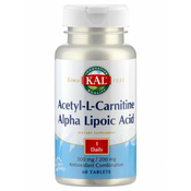 KAL Acetil-L-karnitin in alfa lipoična kislina-60 tabl.
