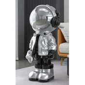 Casa Padrino luxury designer decorative sculpture astronaut silver/black 30 x H. 70 cm - Resin decorative figure - Luxury designer decorative accessories - Luxury quality