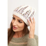 Kesi Womens winter wool hat with zirconia K453 graphite